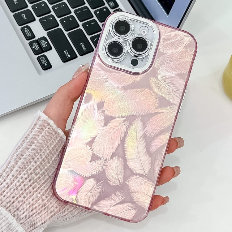 Plating Glitter Texture TPU Phone Case with Lens Film, For iPhone 14 Pro Max