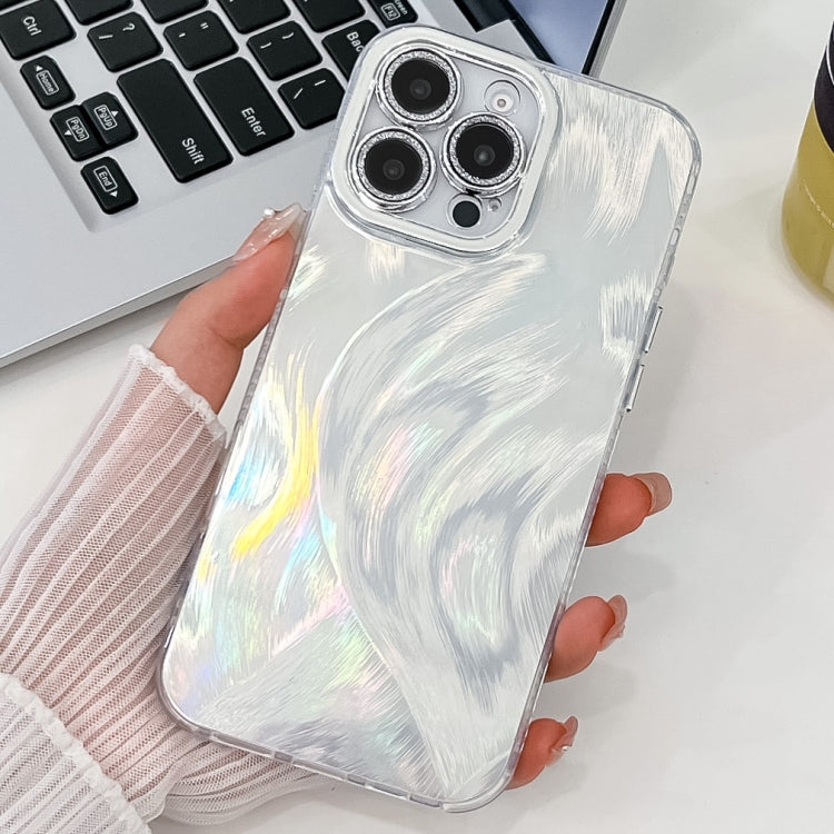 Plating Glitter Texture TPU Phone Case with Lens Film, For iPhone 14 Pro Max