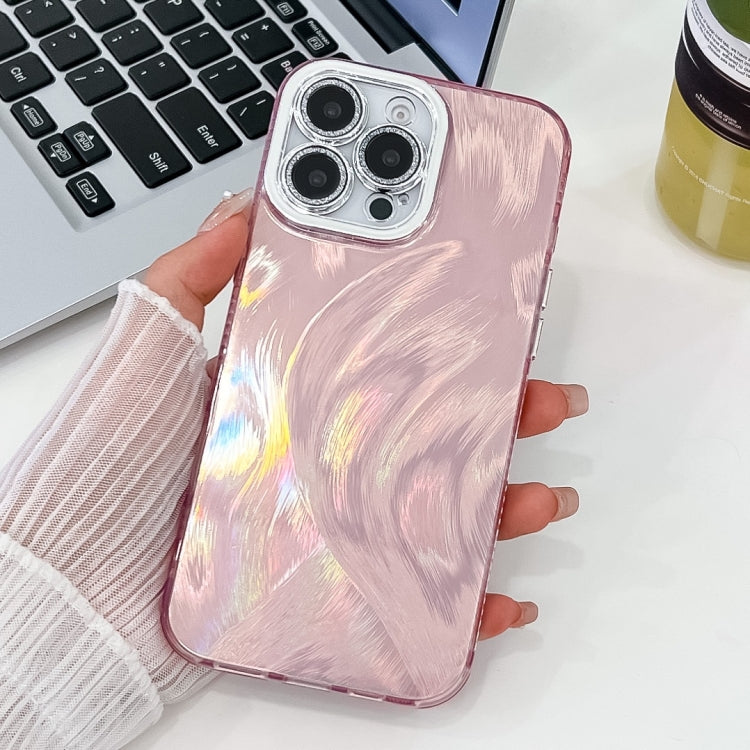 Plating Glitter Texture TPU Phone Case with Lens Film, For iPhone 14 Pro Max