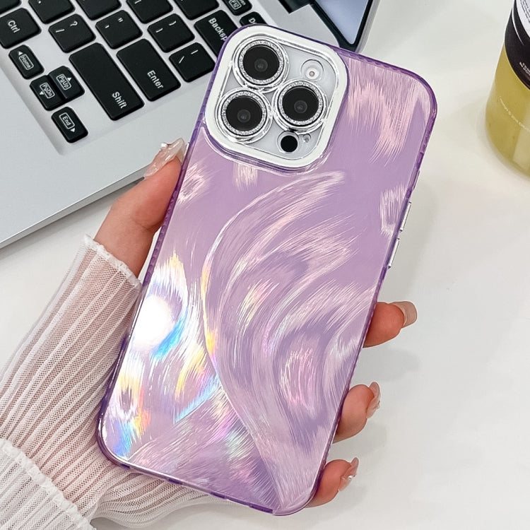 Plating Glitter Texture TPU Phone Case with Lens Film, For iPhone 14 Pro Max