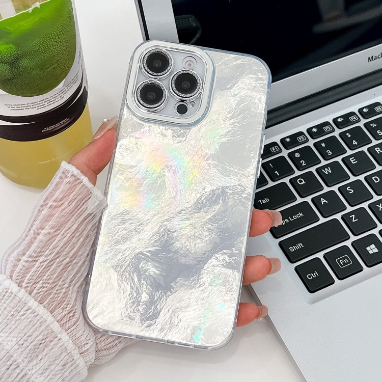 Plating Glitter Texture TPU Phone Case with Lens Film, For iPhone 14 Pro Max