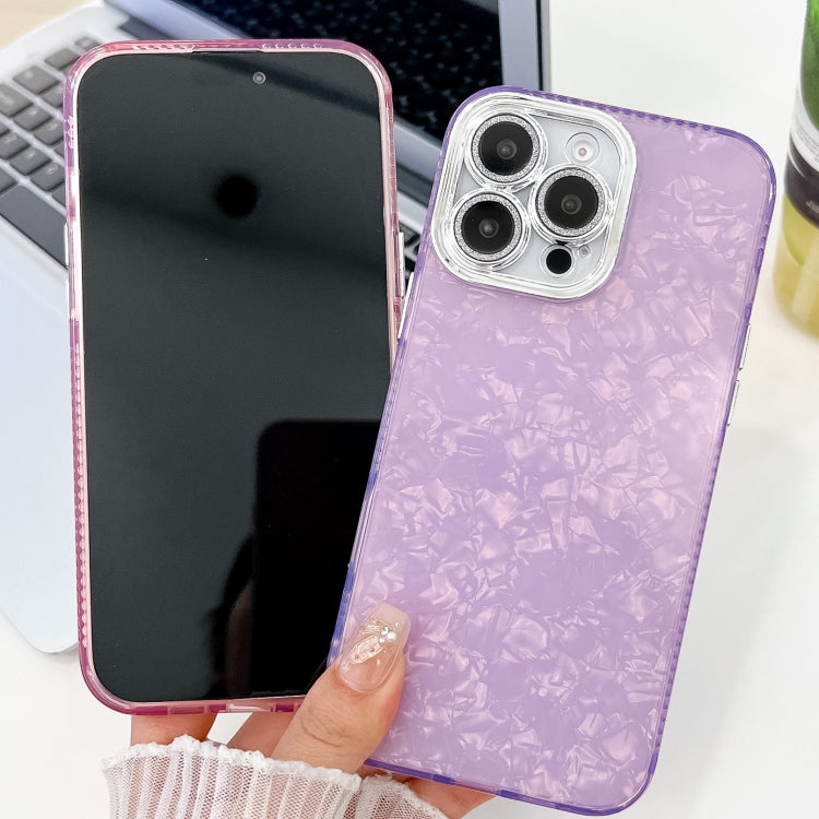 Plating Glitter Texture TPU Phone Case with Lens Film, For iPhone 14 Pro Max