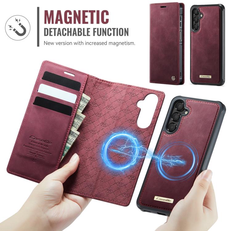 CaseMe C49 Magnetic RFID Blocking Detachable Wallet Leather Phone Case, For Samsung Galaxy A14 5G / M44, For Samsung Galaxy A55 / A35 5G, For Samsung Galaxy A13 / A04s, For Samsung Galaxy A52 / A52s