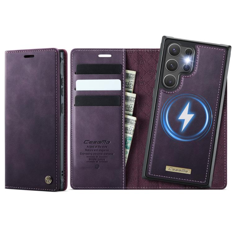 CaseMe C49 Magnetic RFID Blocking Detachable Wallet Leather Phone Case, For Samsung Galaxy S23 FE 5G, For Samsung Galaxy A54 5G, For Samsung Galaxy S23 Ultra 5G, For Samsung Galaxy S23+ 5G