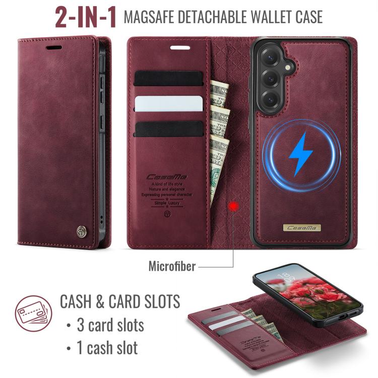 CaseMe C49 Magnetic RFID Blocking Detachable Wallet Leather Phone Case, For Samsung Galaxy S23 FE 5G, For Samsung Galaxy A54 5G, For Samsung Galaxy S23 Ultra 5G, For Samsung Galaxy S23+ 5G