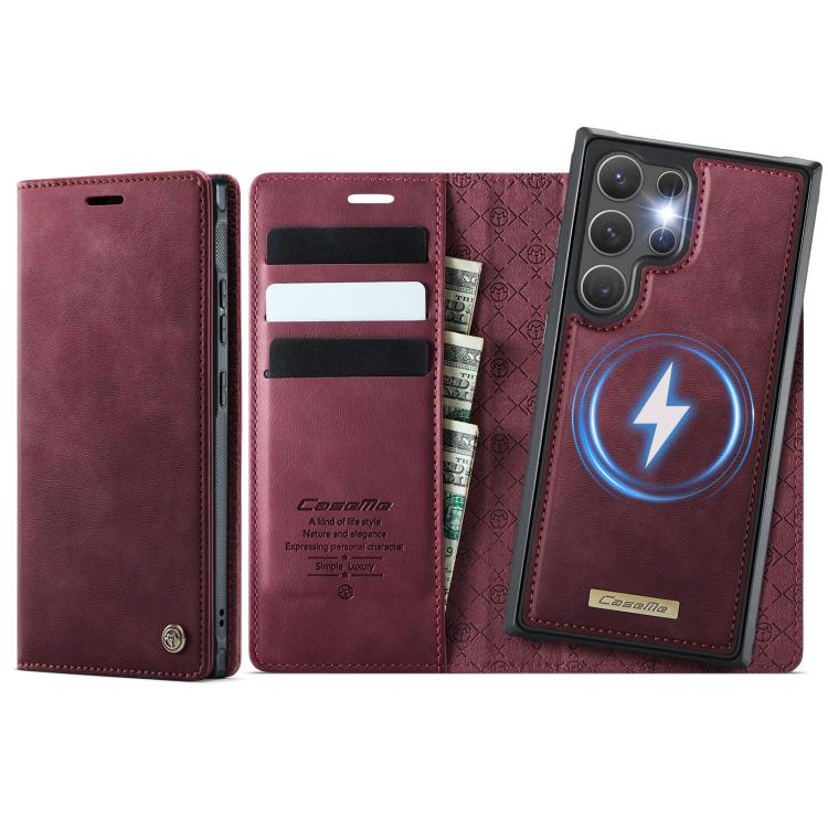 CaseMe C49 Magnetic RFID Blocking Detachable Wallet Leather Phone Case, For Samsung Galaxy S25 FE 5G, For Samsung Galaxy S25 Edge 5G, For Samsung Galaxy A56 5G, For Samsung Galaxy S25 Ultra 5G