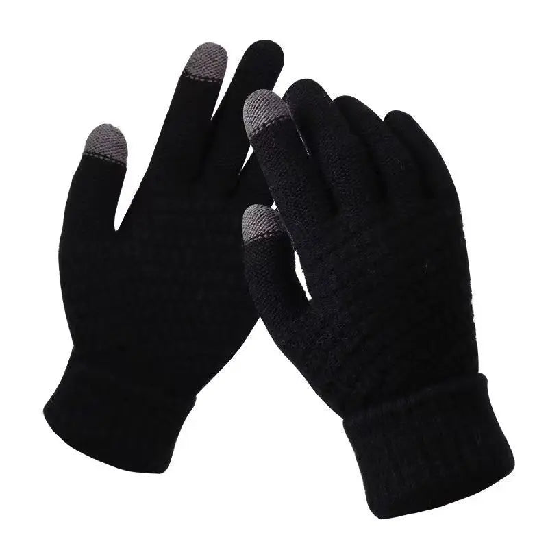 Winter Thermal Touch Screen Gloves – Warm Fleece Knit Unisex