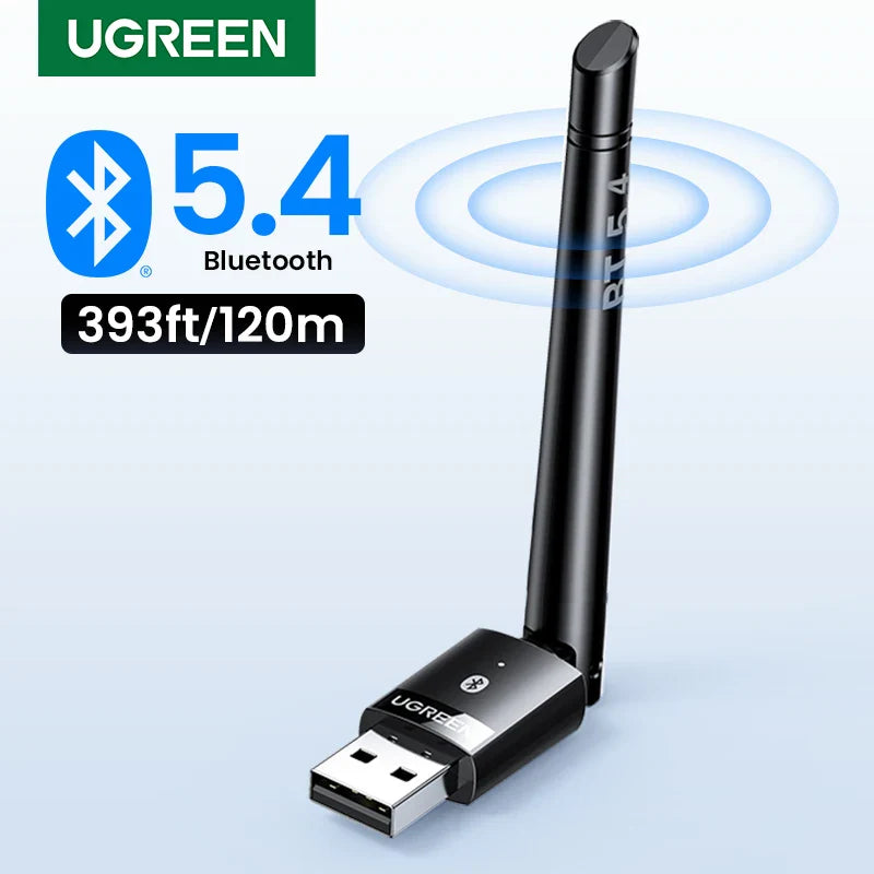 USB Bluetooth 5.3 5.4 Adapter 120M Dongle for PC Wireless Mouse Keyboard Music Audio Receiver Transmitter Bluetooth