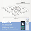 Modern LED Ceiling Light Dimmable Ceiling Lamp Fixture  Acrylic Flush Mount Ceiling Chandelier Lighting for Living Room Home