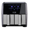 KOMORE 8L 1700W Touch Screen Dual Basket Air Fryer 80°C-200°C Adjustable Temperature & 30min Timer Setting &Automatic Shutoff