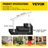 VEVOR Handrail for Outdoor Steps Aluminum Stair Handrail Fit 0-5 Steps w/ Installation Kit Building & Hardware Home Improvement