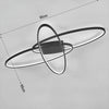 KOMORE Minimalistic Unique Oval LED Semi-Flush Ceiling Light, 76 W Cool White for Office, Living Room, Bedroom, Kitchen, Hallway