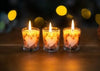 Set of 3 Heart Wreath Candle Pots Spiced Apple