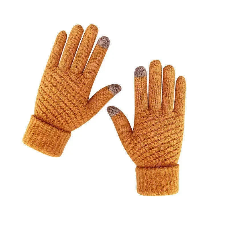Winter Thermal Touch Screen Gloves – Warm Fleece Knit Unisex
