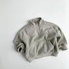 Kids Fleece Half-Zip Pullover, Unisex Winter Hoodie, Warm Colour Block Sweater