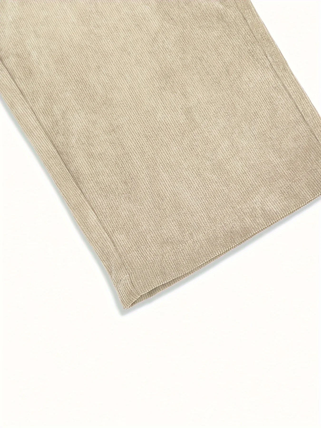 Men’s Corduroy Loose Fit Pants – Elastic Waist Drawstring Casual Trousers