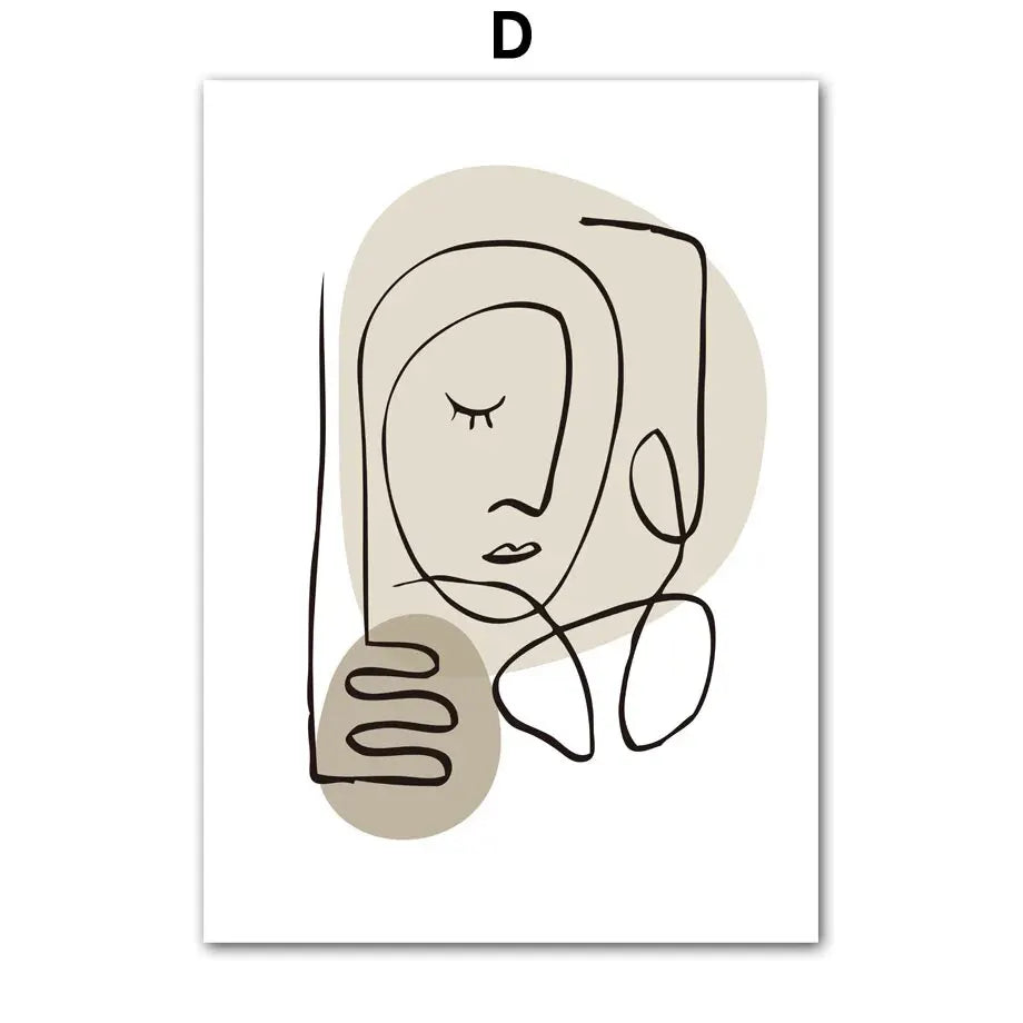 Abstract Line Art Posters – Minimalist Black & White Wall Art Prints for Modern Interiors | DArtano
