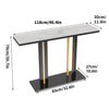 Delicate Texture Marble Console Table Living Room Bedroom Narrow Long Sofa Table Hall Display Stand Black Gold