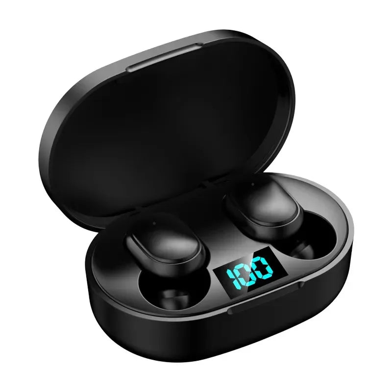 E6S TWS Wireless Bluetooth Headset Waterproof Noise Cancelling LED Earbuds with Mic Wireless Headphones Bluetooth Earphones