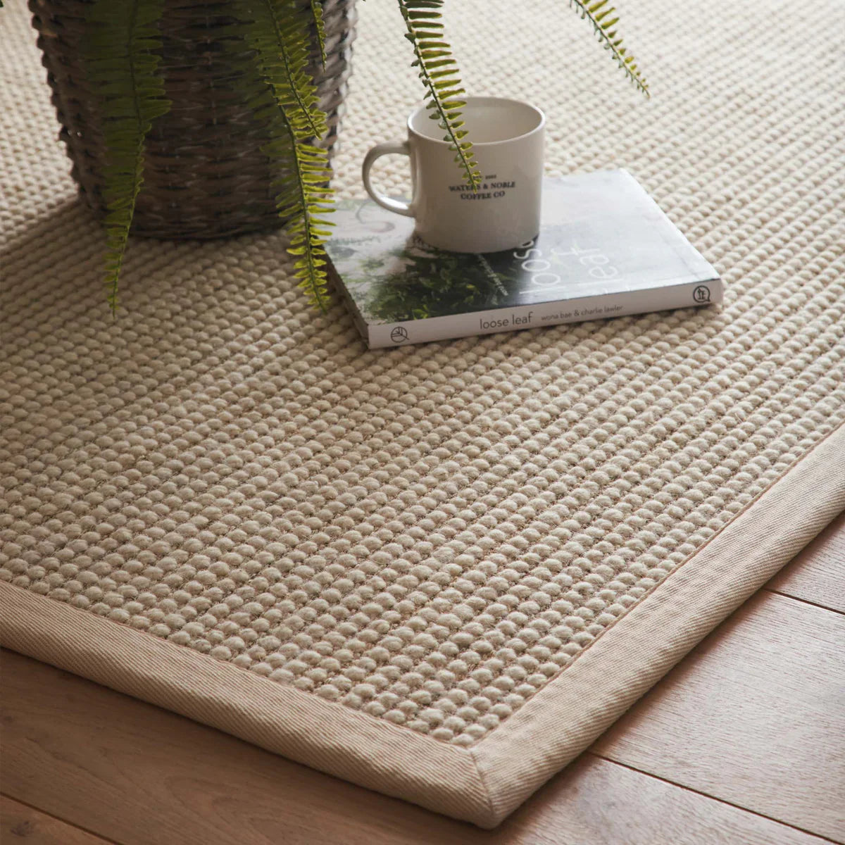 Sisal Boucle Rug | Beige Border