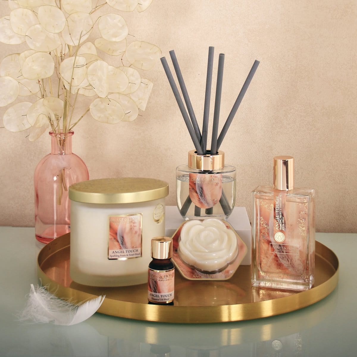 Heart & Home Angel Touch Mini Soy Candle & Carousel - The Perfect Gift