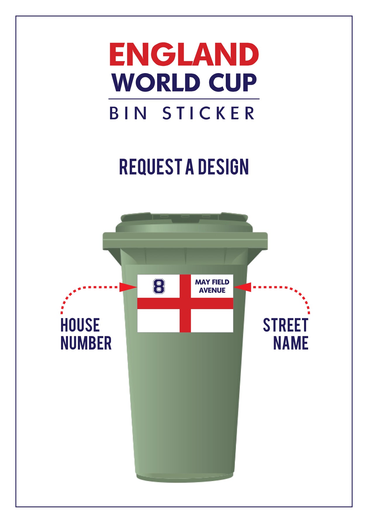 Flag of St George Bin Sticker