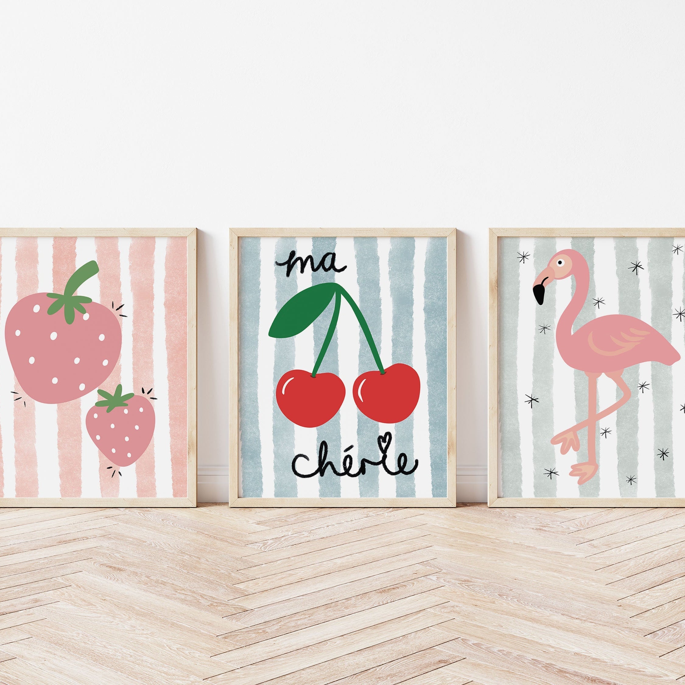 Cherries Ma Cherie kids wall art print
