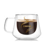 Double Wall Mug Office Mugs Heat Insulation Double Coffee Mug Coffee Glass Cup, Labeled, No label