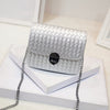 Chain Handbags Tide Small Square Package Women Shoulder Bag Messenger Bag(Silver)