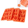 A-Z 3pcs Letter Ice Cube Ice Box Silicone Ice Tray Set, 3 in 1 LetterShalpe(Orange)