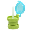 Children Portable Bottled Drinks Anti-overflow Anti-squash Replacement Straw Cap, Green, Red, Blue