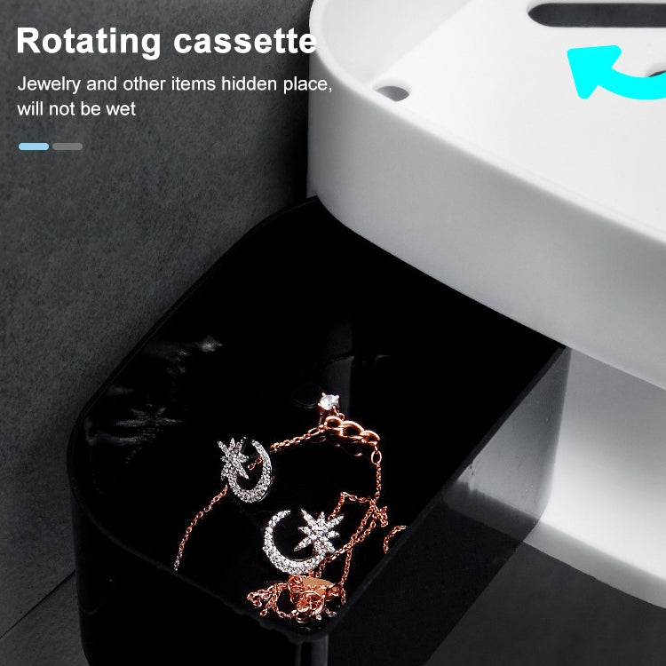 2 PCS Bathroom Accessories Shower Shelf Seamless Rotating Tripod Seamlessly Fixtures Storage Rack Kitchen Tripod