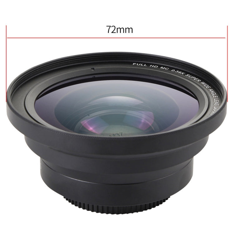 72mm 2 in 1 0.39X Wide Angle Lens + Macro Lens, 72mm