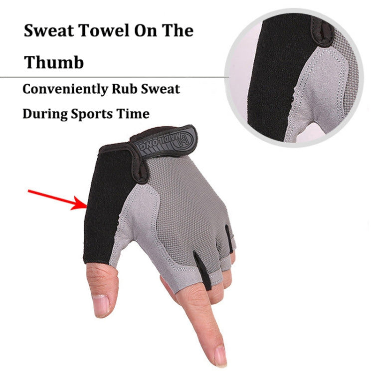 Summer Men Women Fitness Gloves Gym Weight Lifting Cycling Yoga Training Thin Breathable Antiskid Half Finger Gloves, M, XL, L, S