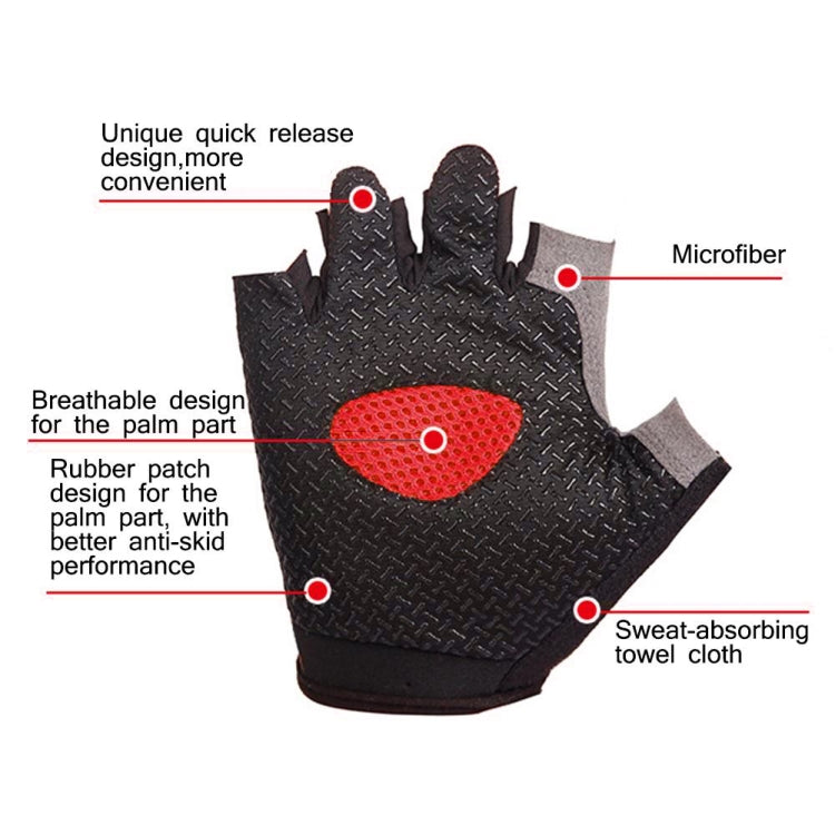 Summer Men Women Fitness Gloves Gym Weight Lifting Cycling Yoga Training Thin Breathable Antiskid Half Finger Gloves, M, XL, L, S
