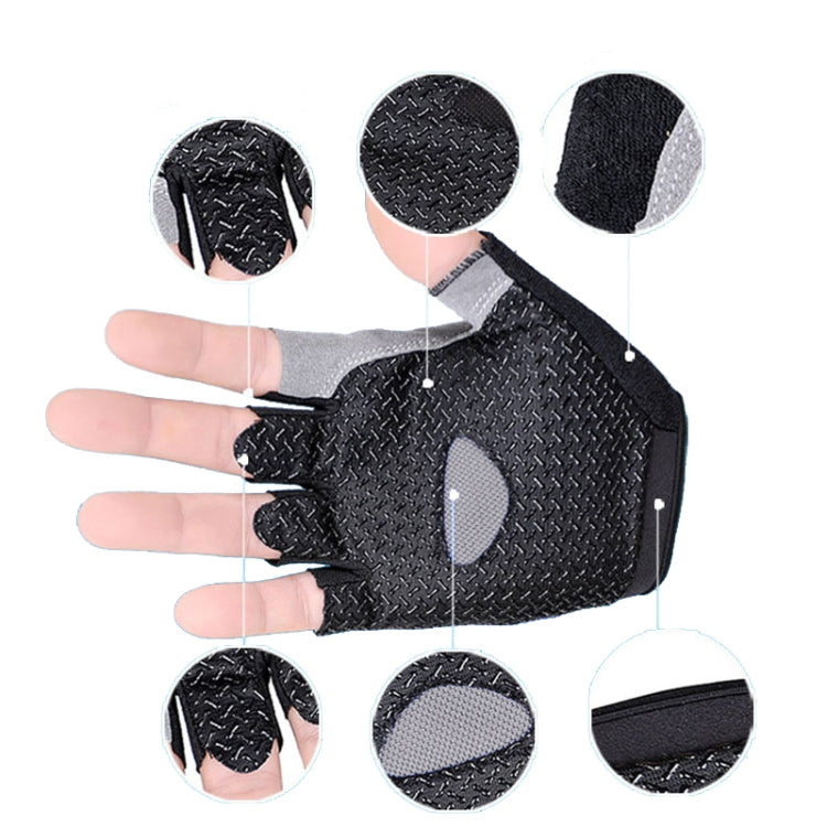 Summer Men Women Fitness Gloves Gym Weight Lifting Cycling Yoga Training Thin Breathable Antiskid Half Finger Gloves, M, XL, L, S