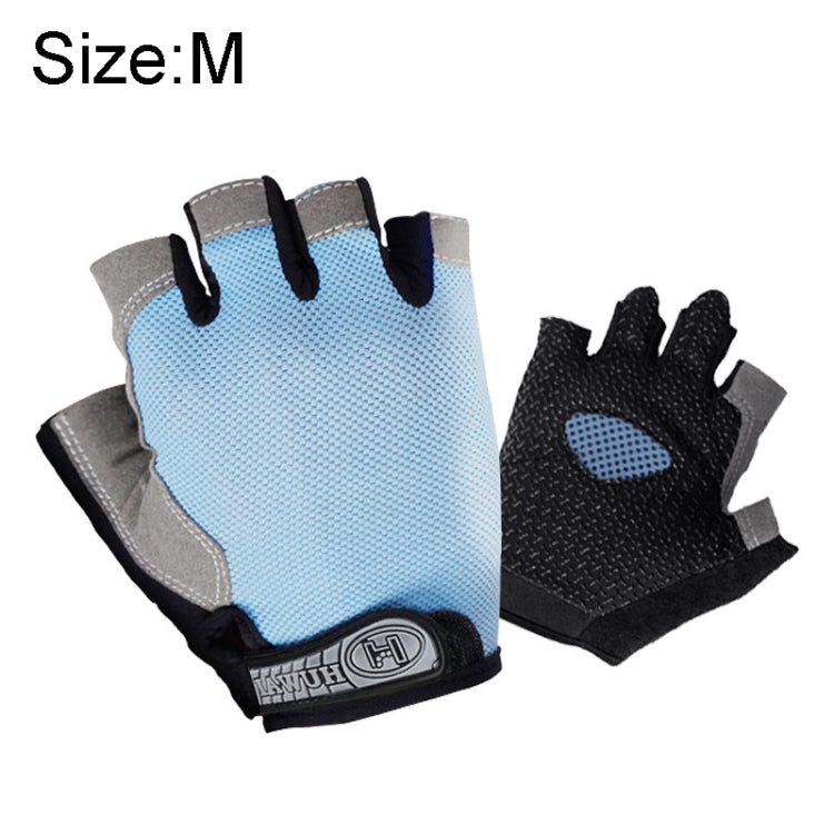 Summer Men Women Fitness Gloves Gym Weight Lifting Cycling Yoga Training Thin Breathable Antiskid Half Finger Gloves, M, XL, L, S