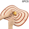 6 PCS Kitchen Chopping Blocks Flexible Transparent PP Cutting Boards, S(20x14.8cm), M(30.5x23.5cm), L(42x31.5cm)