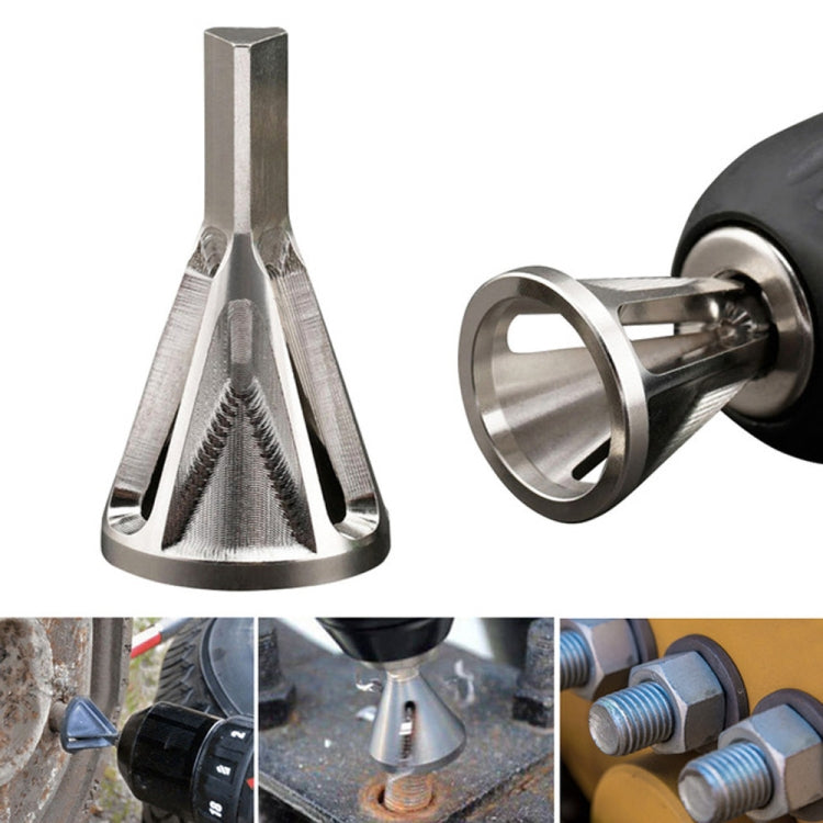 Chamfer Stainless Steel Deburring External Chamfer Tool Silver Triangle Handle Six-slot Chamfer, Triangle Handle Six-slot Chamfer