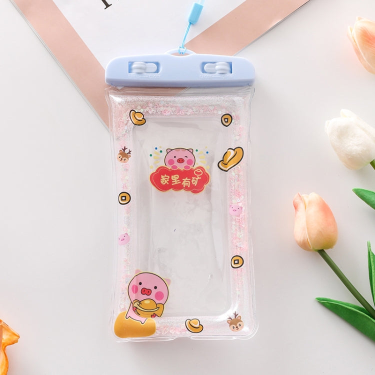 Cartoon Transparent Swimming Inflatable Air Bag Floating Mobile Phone Waterproof Bag, Random Color Delivery, There is a Mine at Home, Green Cactus 1, Green Cactus 2, Green Cactus 3, Alpaca 1, Alpaca 2