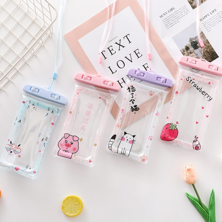 Cartoon Transparent Swimming Inflatable Air Bag Floating Mobile Phone Waterproof Bag, Random Color Delivery, There is a Mine at Home, Green Cactus 1, Green Cactus 2, Green Cactus 3, Alpaca 1, Alpaca 2