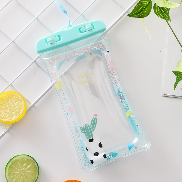 Cartoon Transparent Swimming Inflatable Air Bag Floating Mobile Phone Waterproof Bag, Random Color Delivery, There is a Mine at Home, Green Cactus 1, Green Cactus 2, Green Cactus 3, Alpaca 1, Alpaca 2