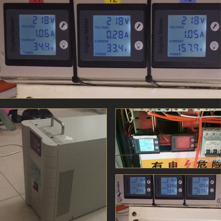 peacefair PZEM-011 AC Digital Display Multi-function Voltage and Current Meter Electrician Instrument, Host + Closed CT, Host + Opening CT