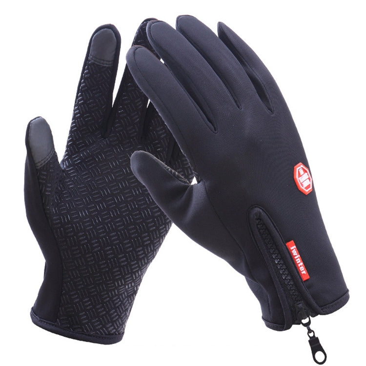 Cycling Gloves Full Finger Neoprene PU Breathable Leather Warm Winter Outdoor Sports Gloves, M, L, XL