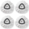 4 PCS Rotating Triangle Cotton Yarn Mop Head Mop Replacement Cloth For O-Cedar/Vileda, Mop