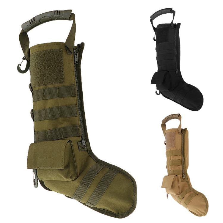 Christmas Stocking Gift Bag Outdoor Sports Ornament Storage Bag(Mud Color)