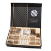 24 in 1 Stainless Steel Tableware Western Steak Cutlery Gift Set, Silver, Golden, Rose Gold, Rainbow Color, Black