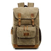 Batik Canvas Waterproof Photography Bag Outdoor Wear-resistant Large Camera Photo Backpack Men for Nikon / Canon / Sony / Fujifilm