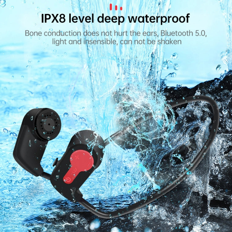 K3 Bone Conduction Bluetooth 5.0 Wireless Headphones Waterproof Headphones, 16GB RAM