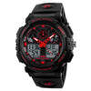SKMEI 1270 Men Waterproof Dual Display Digital Watch Outdoor Sports Watch, Red, Green, Blue, Gray, Golden
